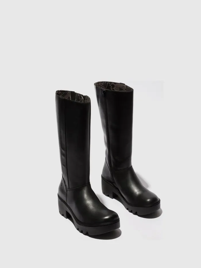 Zip Up Boots TAAB512FLY BLACK Women Fly London Boots