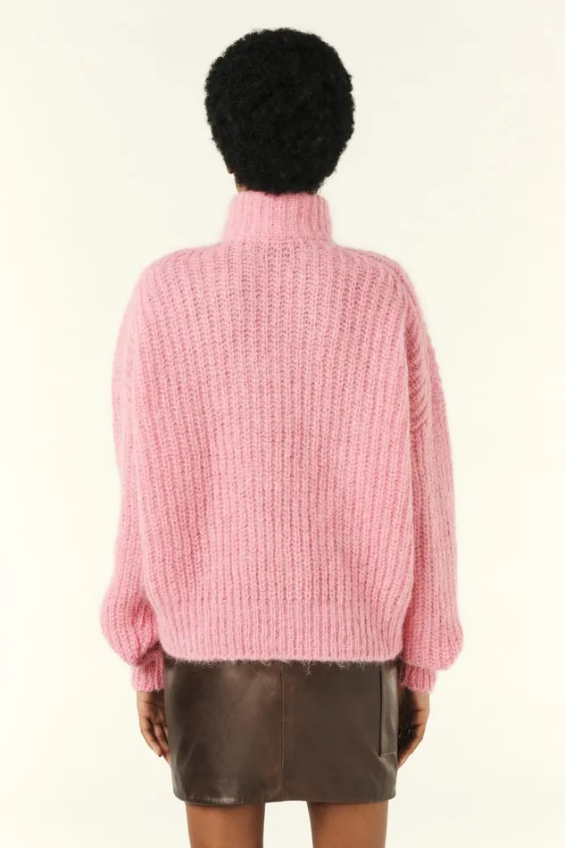 ZipUp Neckline Sweater Beltane Brown Women Baandsh Sweaters and Cardigans